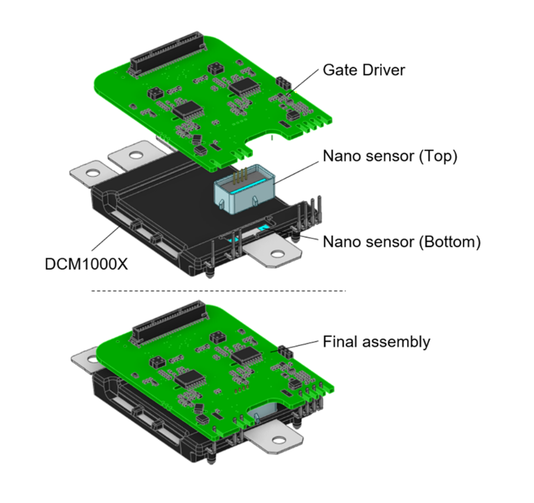 Figure 1: LEM Nano sensor integration on the DCMTM1000X